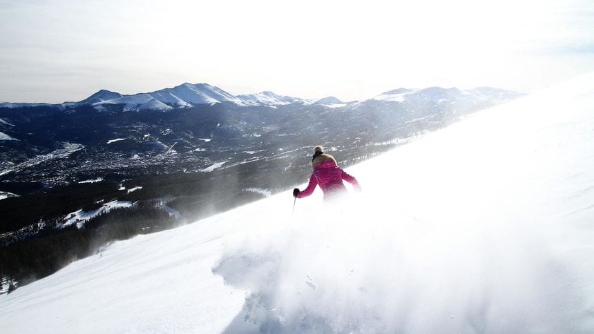 Just spraying it everywhere on Breck 1 | Vail transportation