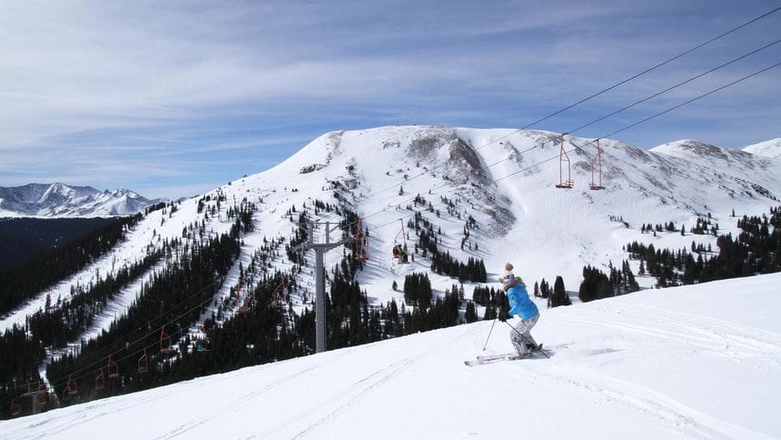 Copper Mountain Airport Shuttle :Vail Transportation On Mountain Chief looking into Copper Bowl | Vail transportation