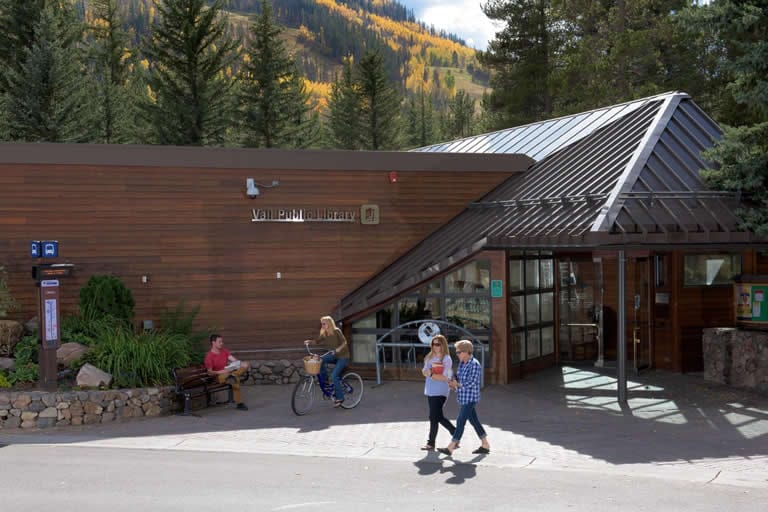 Vail Public Library: A Peaceful Retreat by Gore Creek :Vail Transportation Vail Public Library